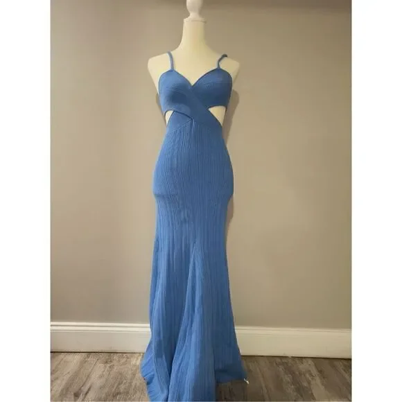 Anna Quan Blue Ribbed Sabina Dress size 2 (Au 6) NWT - Picture 3 of 7